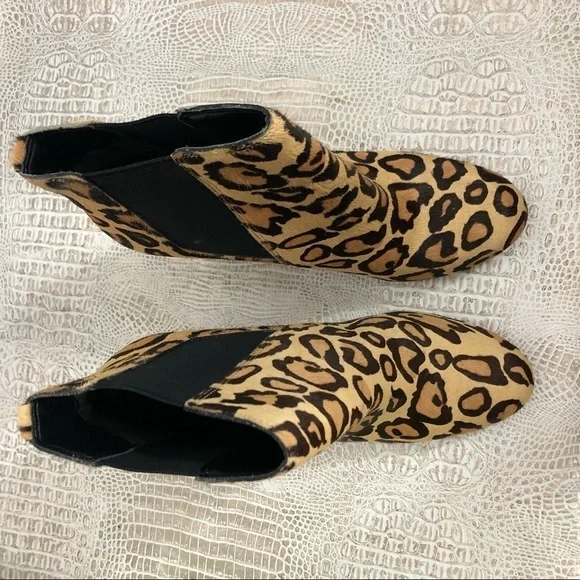 Sam Edelman Leopard-Print Calf‎ Hair Chelsea Boots - Picture 7 of 14